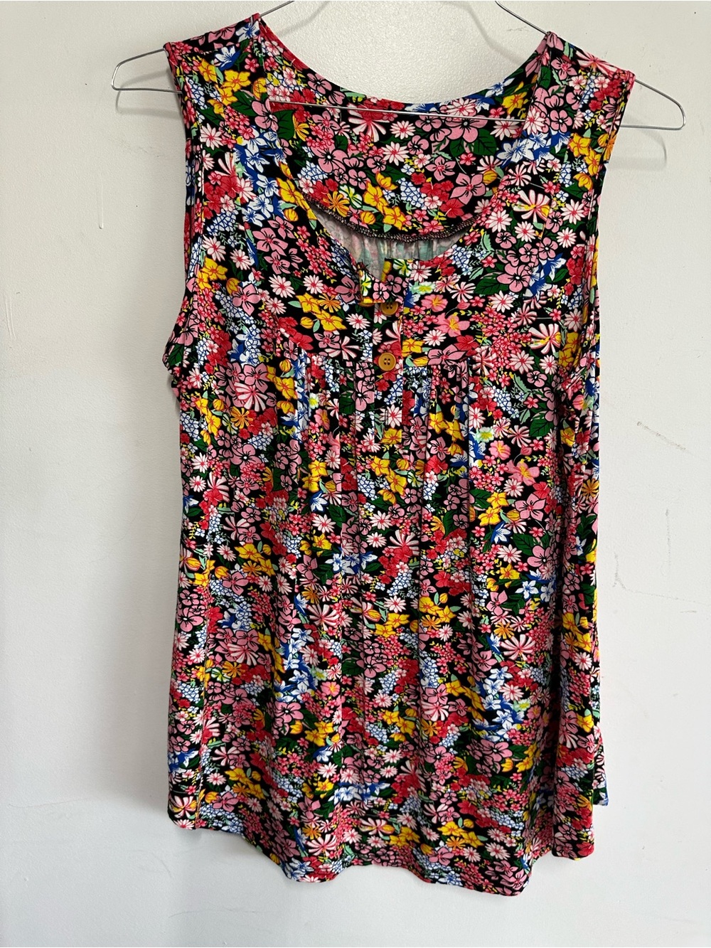 Floral Sleeveless Women’s Top - Pink Multi